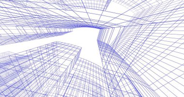 soyut mimari duvar kağıdı tasarımı, dijital konsept arkaplan
