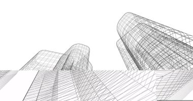 soyut mimari duvar kağıdı tasarımı, dijital konsept arkaplan