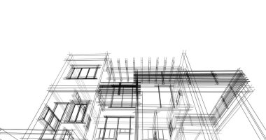 soyut mimari duvar kağıdı tasarımı, dijital konsept arkaplan