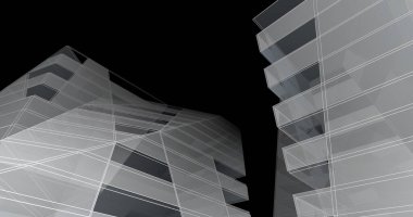 soyut mimari duvar kağıdı tasarımı, dijital konsept arkaplan