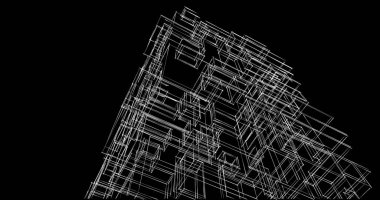 soyut mimari duvar kağıdı tasarımı, dijital konsept arkaplan