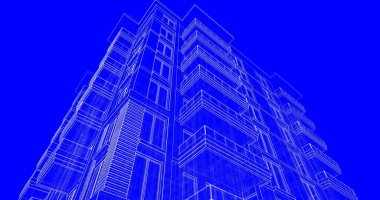 soyut mimari duvar kağıdı tasarımı, dijital konsept arkaplan