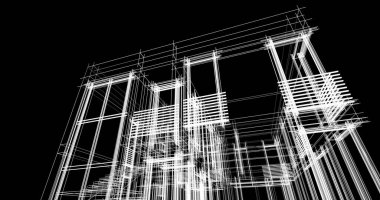 soyut mimari duvar kağıdı tasarımı, dijital konsept arkaplan