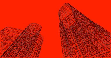 soyut mimari duvar kağıdı tasarımı, dijital konsept arkaplan