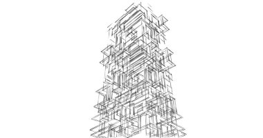 soyut mimari duvar kağıdı tasarımı, dijital konsept arkaplan