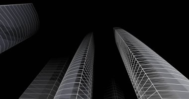 soyut mimari duvar kağıdı tasarımı, dijital konsept arkaplan