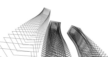 soyut mimari duvar kağıdı tasarımı, dijital konsept arkaplan