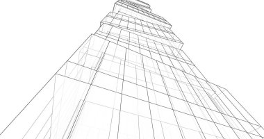 soyut mimari duvar kağıdı tasarımı, dijital konsept arkaplan