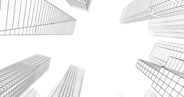 soyut mimari duvar kağıdı tasarımı, dijital konsept arkaplan