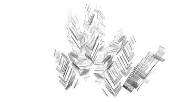 Mimari sanat konseptinde soyut çizgiler, minimum geometrik şekiller. 