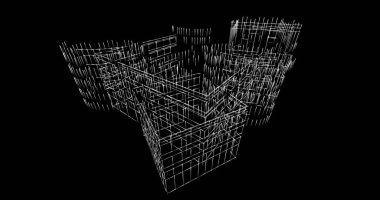 soyut mimari duvar kağıdı tasarımı, dijital konsept arkaplan