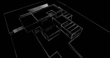 soyut mimari duvar kağıdı tasarımı, dijital konsept arkaplan