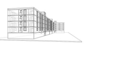 soyut mimari duvar kağıdı tasarımı, dijital konsept arkaplan