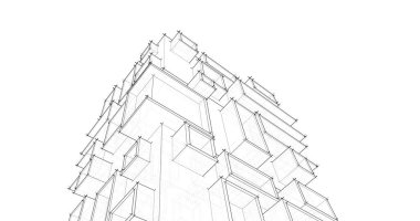 soyut mimari duvar kağıdı tasarımı, dijital konsept arkaplan