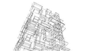 soyut mimari duvar kağıdı tasarımı, dijital konsept arkaplan