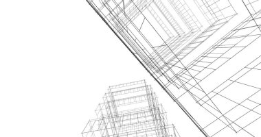 soyut mimari duvar kağıdı tasarımı, dijital konsept arkaplan
