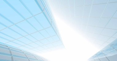 Arkaplanda mimari bina 3d illüstrasyon