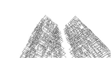 soyut mimari duvar kağıdı tasarımı, dijital konsept arkaplan