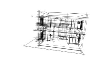soyut mimari duvar kağıdı tasarımı, dijital konsept arkaplan