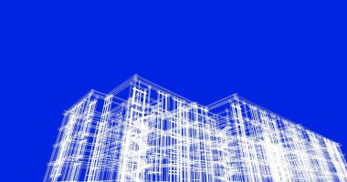 soyut mimari duvar kağıdı tasarımı, dijital konsept arkaplan