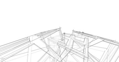 soyut mimari duvar kağıdı tasarımı, dijital konsept arkaplan