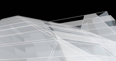 soyut mimari duvar kağıdı tasarımı, dijital konsept arkaplan