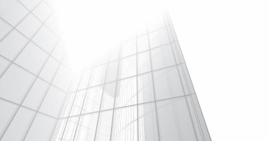 Arkaplanda mimari bina 3d illüstrasyon