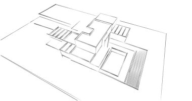 soyut mimari duvar kağıdı tasarımı, dijital konsept arkaplan