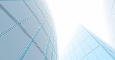 Arkaplanda mimari bina 3d illüstrasyon