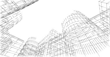 soyut mimari duvar kağıdı tasarımı, dijital konsept arkaplan