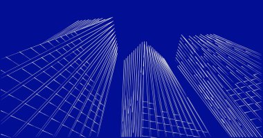 soyut mimari duvar kağıdı tasarımı, dijital konsept arkaplan