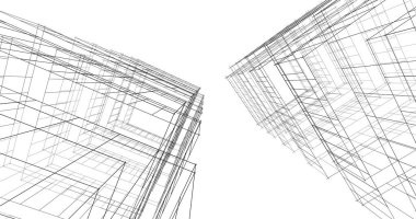 soyut mimari duvar kağıdı tasarımı, dijital konsept arkaplan