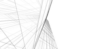 soyut mimari duvar kağıdı tasarımı, dijital konsept arkaplan