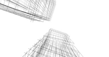 soyut mimari duvar kağıdı tasarımı, dijital konsept arkaplan