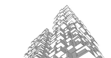 soyut mimari duvar kağıdı tasarımı, dijital konsept arkaplan