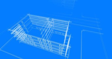 soyut mimari duvar kağıdı tasarımı, dijital konsept arkaplan
