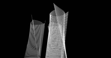 soyut mimari duvar kağıdı tasarımı, dijital konsept arkaplan