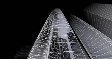 soyut mimari duvar kağıdı tasarımı, dijital konsept arkaplan