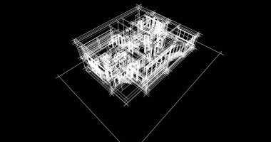 soyut mimari duvar kağıdı tasarımı, dijital konsept arkaplan