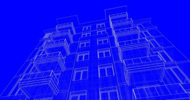 soyut mimari duvar kağıdı tasarımı, dijital konsept arkaplan