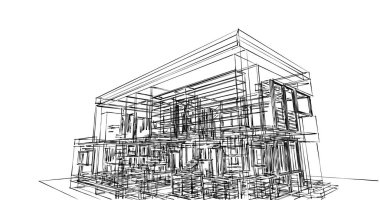 soyut mimari duvar kağıdı tasarımı, dijital konsept arkaplan