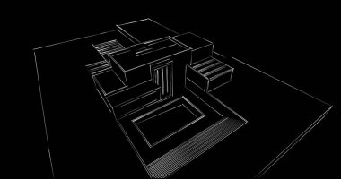 soyut mimari duvar kağıdı tasarımı, dijital konsept arkaplan