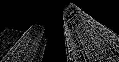 soyut mimari duvar kağıdı tasarımı, dijital konsept arkaplan