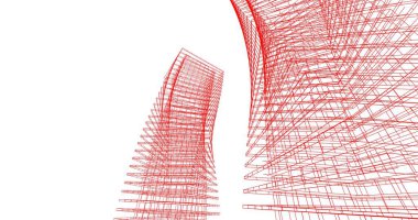 soyut mimari duvar kağıdı tasarımı, dijital konsept arkaplan