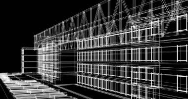 soyut mimari duvar kağıdı tasarımı, dijital konsept arkaplan