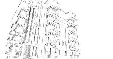 soyut mimari duvar kağıdı tasarımı, dijital konsept arkaplan