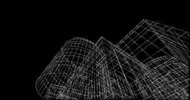 soyut mimari duvar kağıdı tasarımı, dijital konsept arkaplan