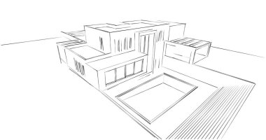 soyut mimari duvar kağıdı tasarımı, dijital konsept arkaplan