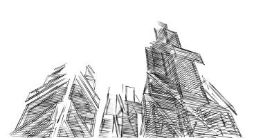 minimal geometrik şekiller, mimari çizgiler