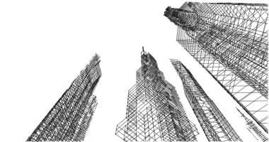 soyut mimari duvar kağıdı tasarımı, dijital konsept arkaplan